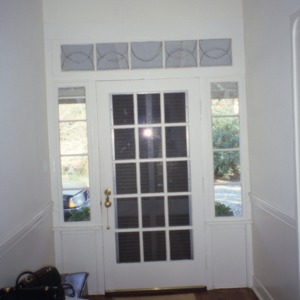 Front door, Ward-Kyser House, Chapel Hill, Orange County, North Carolina