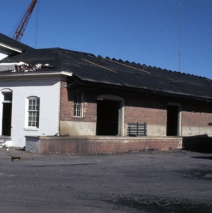 Side view, Aberdeen and Rockfish Railroad Depot, Fayetteville, Cumberland County, North Carolina