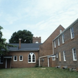 Partial view, Old Mount Carmel Baptist Church, Mecklenburg County, North Carolina