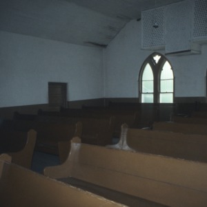 Interior view, Old Mount Carmel Baptist Church, Mecklenburg County, North Carolina