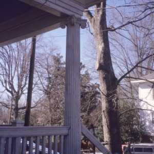 Porch detail, Elizabeth Lawrence House, Wake County, North Carolina