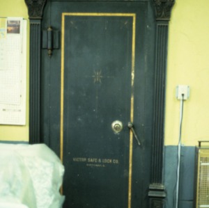 Safe door, Bridger Company Building, Bladenboro, Bladen County, North Carolina