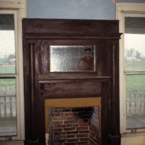 Fireplace and mantel with mirror, Waller Homeplace, Duplin County, North Carolina