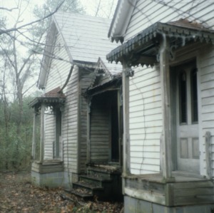 Partial view, Johnson-Addor Gingerbread House, Addor, Moore County, North Carolina
