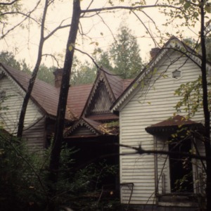Partial view, Johnson-Addor Gingerbread House, Addor, Moore County, North Carolina