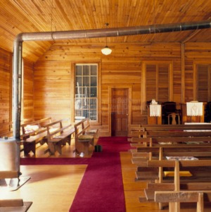 Interior, Bear Grass Primitive Baptist Church, Martin County, North Carolina