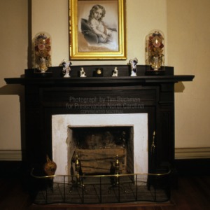 Interior with fireplace, Cherry Hill, Warren County, North Carolina