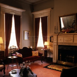 Interior with fireplace, Elgin, Warren County, North Carolina