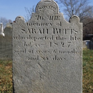 Grave of Sarah Butts, Old White Union Church, Lincolnton, Lincoln County, North Carolina
