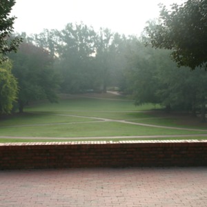 Court of North Carolina, foggy morning