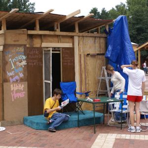 Shack-A-Thon fundraiser for Habitat for Humanity, 2006: College Democrats' shack