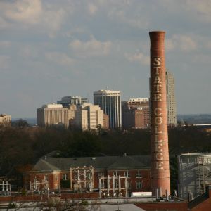 Downtown Raleigh skyline from Cox Hall