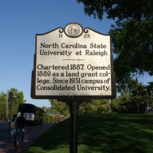 North Carolina State University historical marker