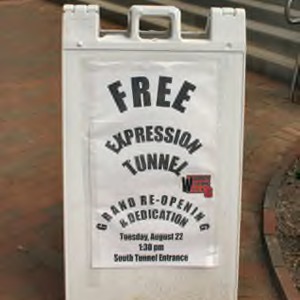Free Expression Tunnel sign