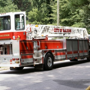 Firetruck in Raleigh
