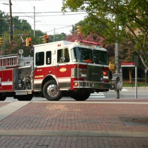Firetruck on NCSU's campus