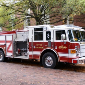 Firetruck on NCSU's campus
