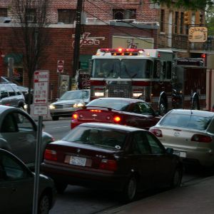 Firetruck on Hillsborough Street