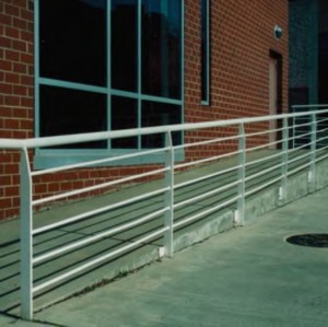 Walkway with railing