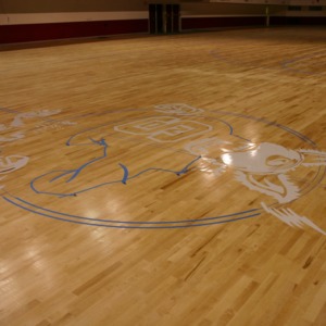 Reynolds Coliseum, floor repainting
