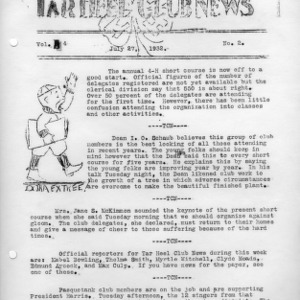 Tar heel club news. Vol. 4, no. 2. July 27, 1932