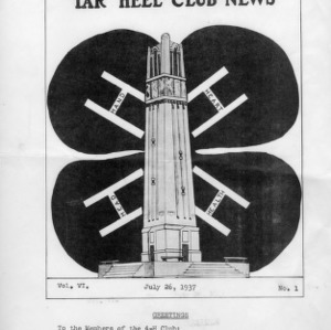 Tar heel club news. Vol. 6, no. 1. July 26, 1937