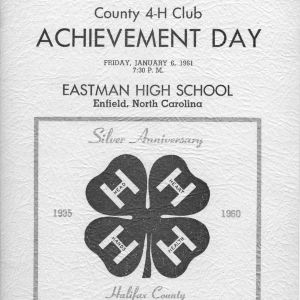 Souvenir program: county 4-H achievement day