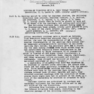 Minutes of directors of N.C. Farm Bureau, March 2, 1936