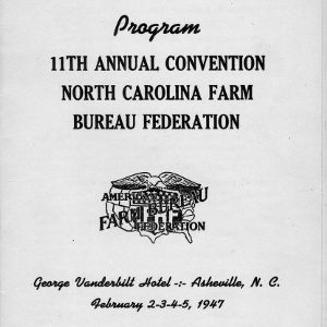 Program, 11th annual convention North Carolina Farm Bureau Federation