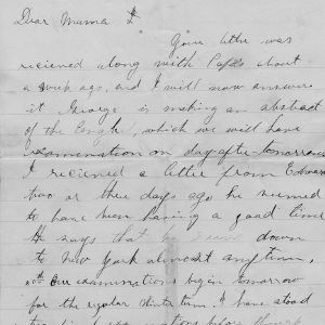 Letter from Walter Bullock to his mother, March 19, 1894