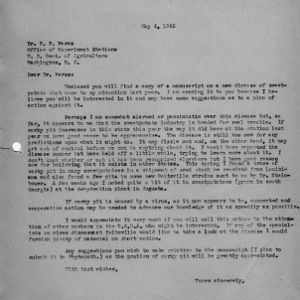 Letter from Nusbaum to Dr. H. P. Barss