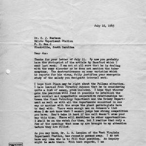 Letter from Barss to C. J. Nusbaum regarding potential employment