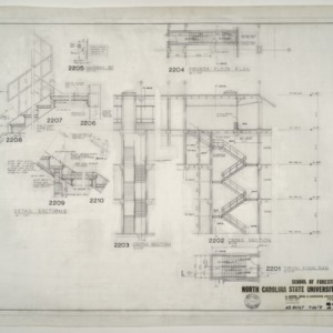 NCSU Forestry School -- Fourth Floor Plan Stair Sections
