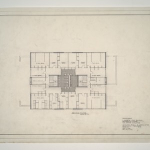 NC State College Fraternity Housing -- Second Floor Plan - Lambda Chi Alpha House