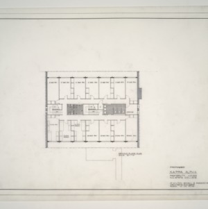 NC State College Fraternity Housing -- Second Floor Plan - Kappa Alpha House
