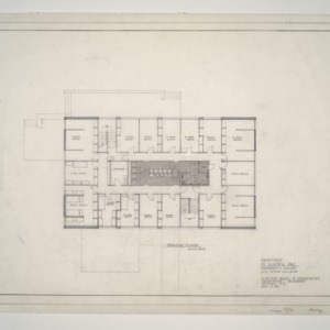 NC State College Fraternity Housing -- Second Floor Plan - Pi Kappa Phi House