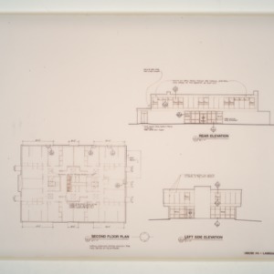 NC State College Fraternity Housing, Renovations -- Second Floor Plan, Elevations - House #8