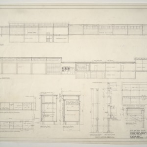 Gregory-Poole Equipment Co. Sales and Service Building -- Cross Section and Longitudinal Section