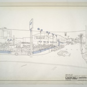 Sir Walter Chevrolet Company -- Sketch of Used Car Lot