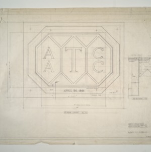 National Headquarters for American Association of Textile Chemists and Colorists -- Plaque Layout