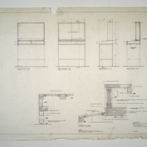 National Headquarters for American Association of Textile Chemists and Colorists -- Display Case Elevations and Details