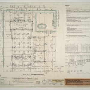 St. Stephen's Episcopal Church and Chapel -- Foundation Plan, General Notes
