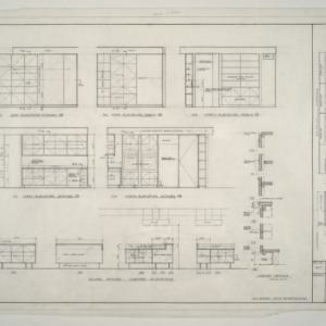 A. L. Rothstein Residence -- Elevation Details for Bedroom, Closet, Hall
