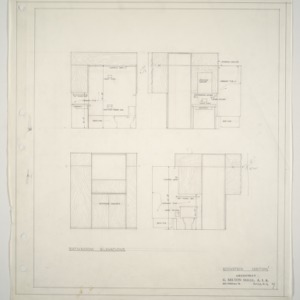 R. I. Rothstein Residence addition -- Bathroom Elevations
