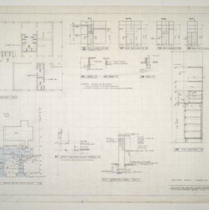 Mr. and Mrs. Leonard Edwards Residence -- Partial Floor Plan, General Notes for Millwork, Revised Drive Layout, Carport Wall Detail