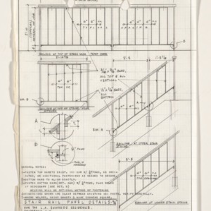 Mr. and Mrs. Leonard Edwards Residence -- Stair Rail Panel Details