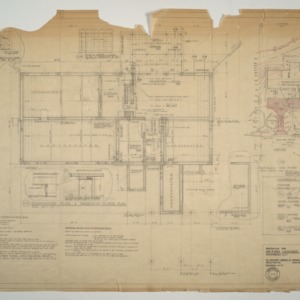 Mr. and Mrs. Leonard Edwards Residence -- Foundation Plan and Basement Floor Plan