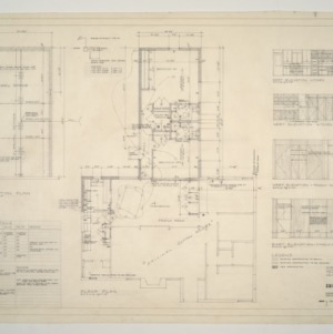 Mr. and Mrs. Glen Bowers Residence -- Foundation Plan, Floor Plan, Room Finish Schedule