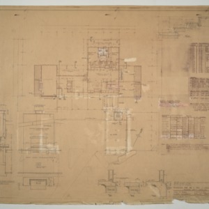 J. Gregory Poole and Mrs. Poole Residence -- First Floor Plan, Living Room Fireplace