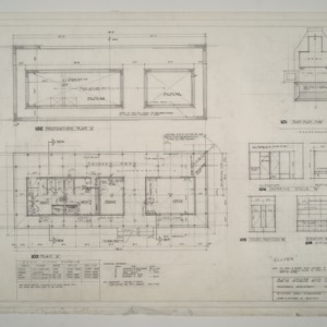 Prestwould Development Bath House and Office -- Foundation Plan, Plot Plan